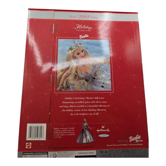 Vtg Special 2001 Edition Holiday Celebration Barbie Doll Mattel In Box #50304 - Picture 6 of 8